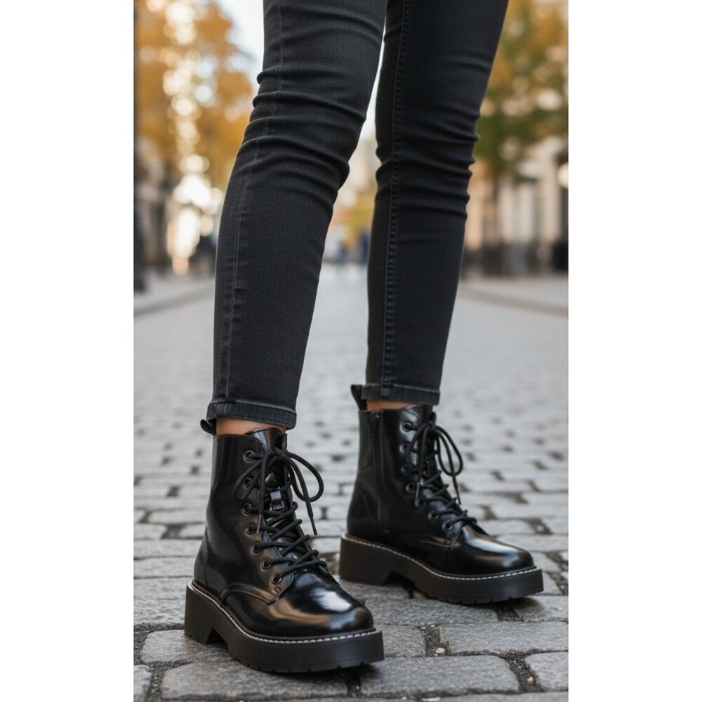 Madden Girl Women's Combat Boots Black Size 5 1/2